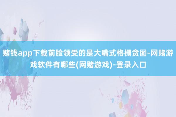 赌钱app下载前脸领受的是大嘴式格栅贪图-网赌游戏软件有哪些(网赌游戏)-登录入口